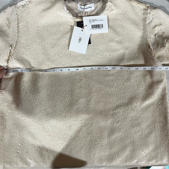 The Frankie Shop New Cream Sequin Mini Dress Riley Large - Picture 9 of 11